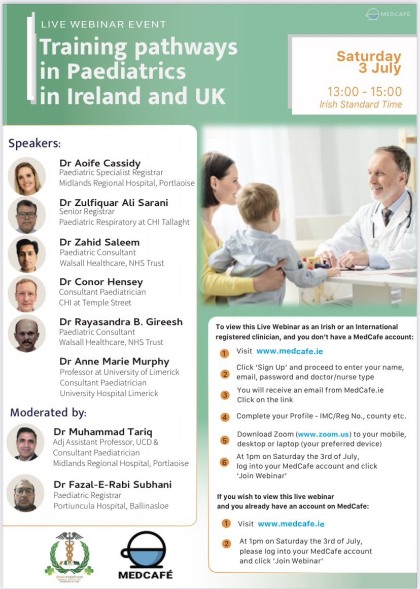 drtariq_ie's tweet photo. Paediatrics training pathways in Ireland/UK.
Highly recommended for those who are going for BST/FT/ST/SpR and CESR/alternate route to become consultant in Ireland and UK.
Join us on IPMA Platform in collaboration with https://t.co/9byKB5dJAp
Please share.@IPMA2020 https://t.co/NnfuAT0aJY