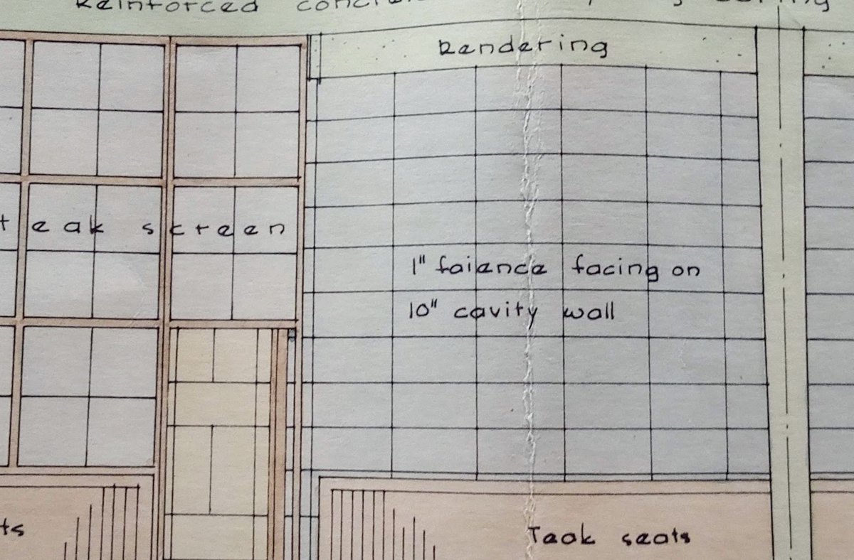 Joseamey's tweet photo. #FabulousFaience4Friday The entrance building to #Boscombe Pier #Bournemouth with 1" faience facing. 1959-60.  Thanks to the Heritage department at #BCPLibraries for access to the original drawings. https://t.co/p6JRxHDpWP