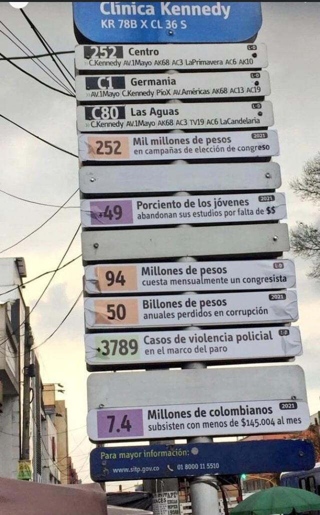 PinedaRuizBog's tweet photo. En el paradero me encontré las rutas de la corrupción en Colombia 🇨🇴. Ni Plaza Sésamo se atrevió a tanto. https://t.co/1zPghYo0SW