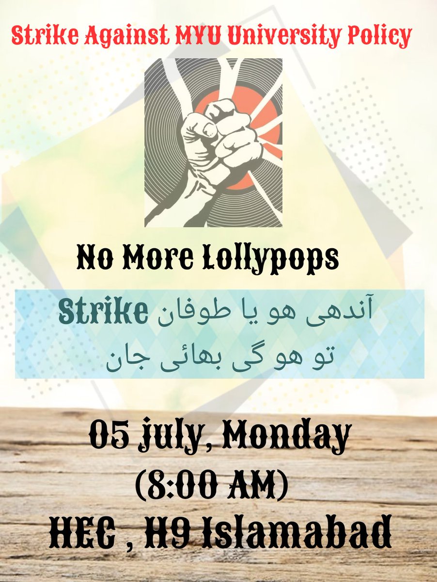 AmirMukhtar216's tweet photo. #MuslimYouthians_Protest_For_Justice 
@SheikhWaqqas
@Shafqat_Mahmood
We want online exam
No Physical Exam
Strike against MYU https://t.co/HAwZ0dtuGs