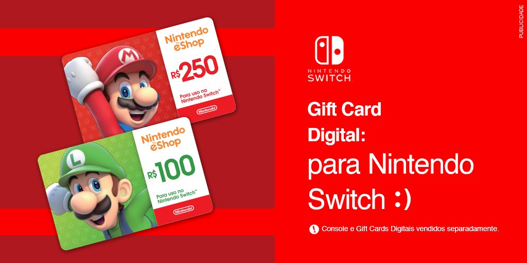 americanas - Com os Gift Cards Nintendo Switch você