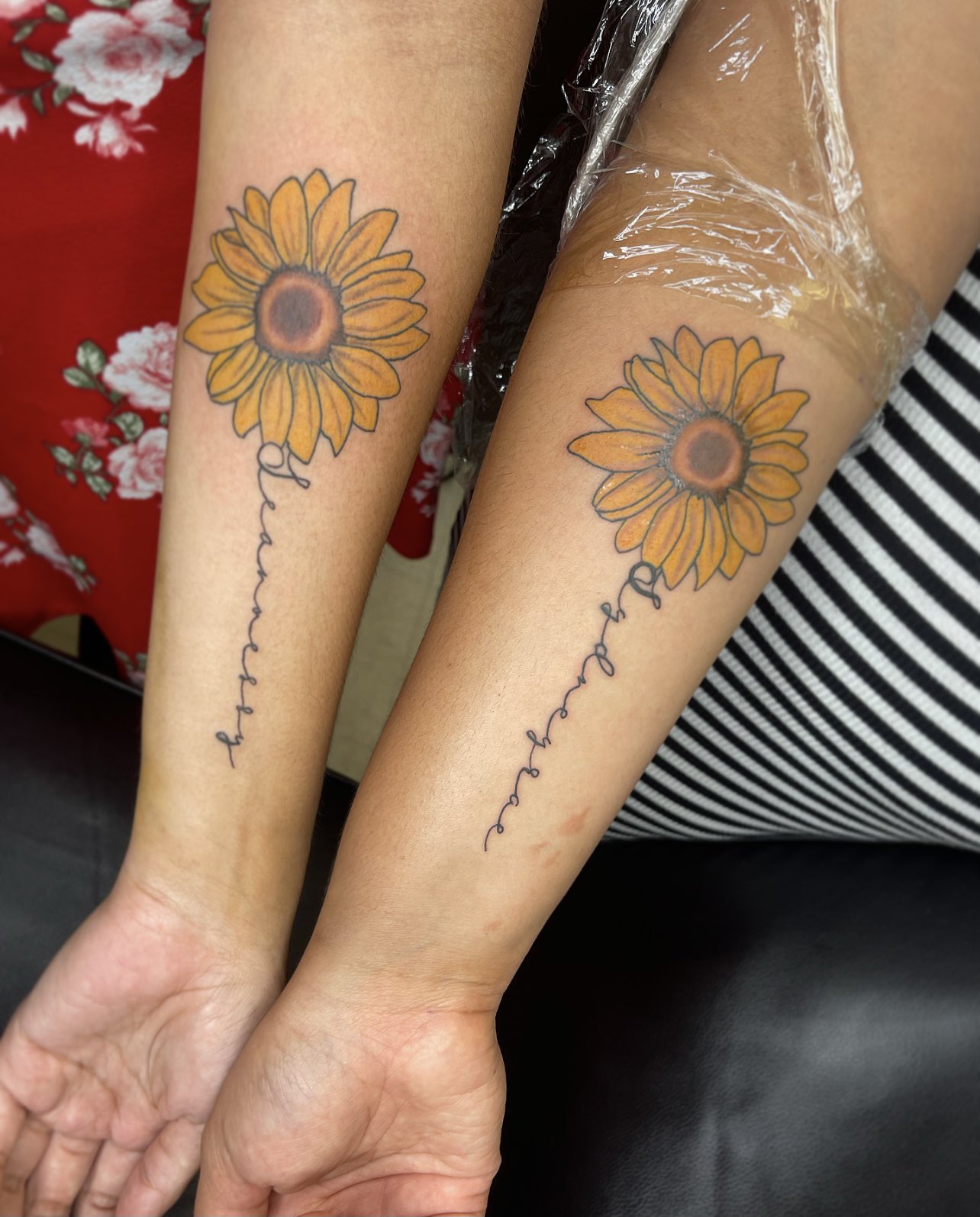 inkedbybleu on Twitter did this sister tattoo yesterday they got  each others names they were so happy with the end result   httpstcoM7YIhUmMCv  Twitter