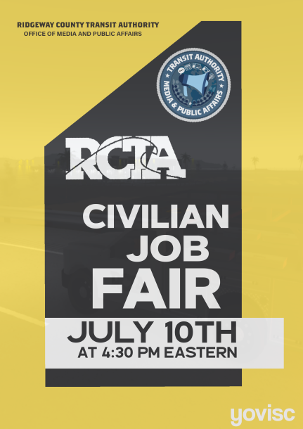 Looking for a job in Ridgeway County? The RCTA will be hosting a civilian job fair on July 10th at 4:30 PM EST at Palmer Airport! Weapons will not be allowed, keep an eye on the RCTA discord for more updates on this event!