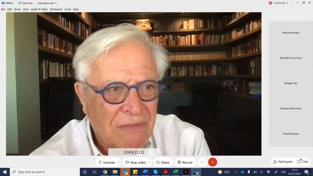 Great keynote by Dr Joan Clos, Former Mayor of Barcelona and Executive Director of the United Nations Human Settlements Programme at #isuf2021 about #urbanisation and the need for a new social contract to ensure #equity and #sustainable urban futures.