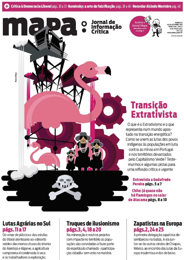 Esta nas ruas o #JornalMAPA31 com um foco especial no #Extrativismo. Descubram em jornalmapa.pt onde o encontrar ou como registar uma assinatura