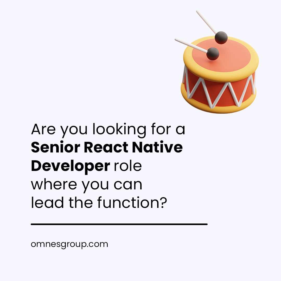 OmnesGroup's tweet image. If you are ready to be involved in every aspect of the process, from defining and managing the product roadmap to designing products, click the link below. 👇
omnesgroup.com/jobs/senior-re…
#reactdeveloper #hiringdeveloper #seniordeveloper #reactnative #reactnativedeveloper