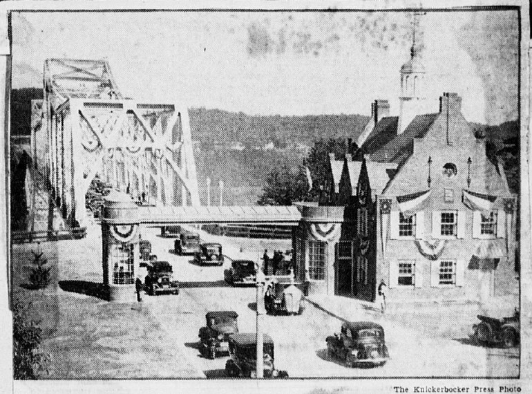 NYSBridge's tweet photo. #FlashbackFriday The “Rip” is special b/c its necessity to the Catskills is the reason NYSBA was created in 1932. It set a precedent of constructing & maintaining safe Hudson River crossings for all. Please enjoy some articles about opening day 7/2/1935. #Anniversary #SafeBridges https://t.co/fcPlSl7aXT