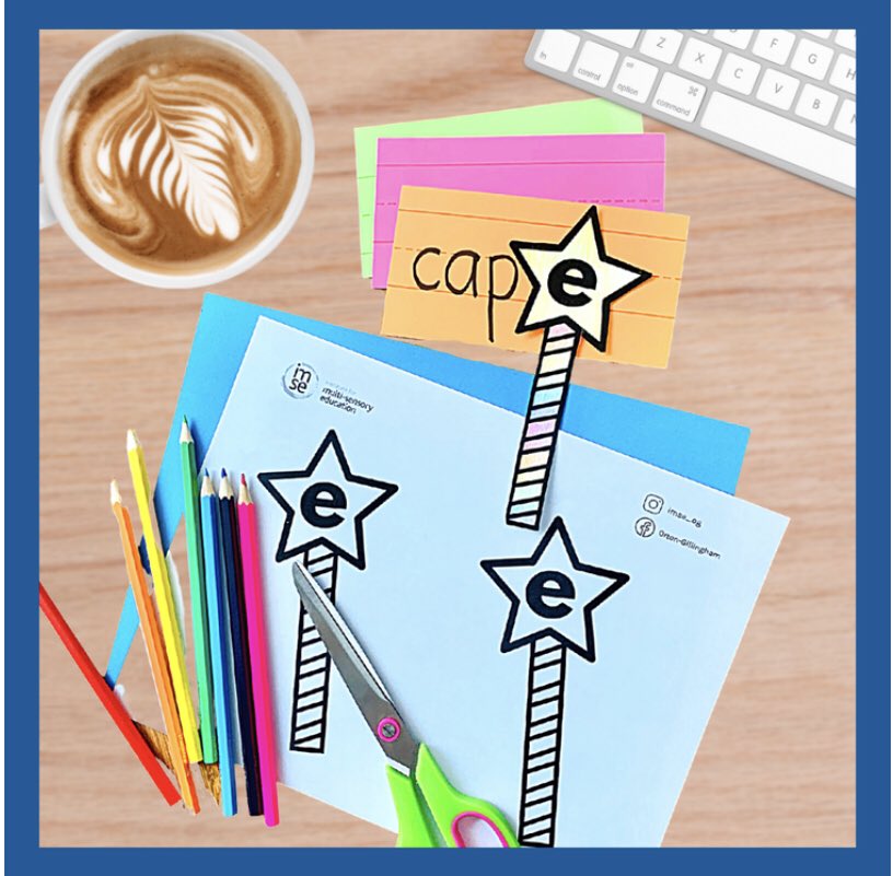 Cut &amp; color Magic E wands for kids! A super fun and memorable way to introduce this concept, or perfect for an engaging summer review! **Link in comments**