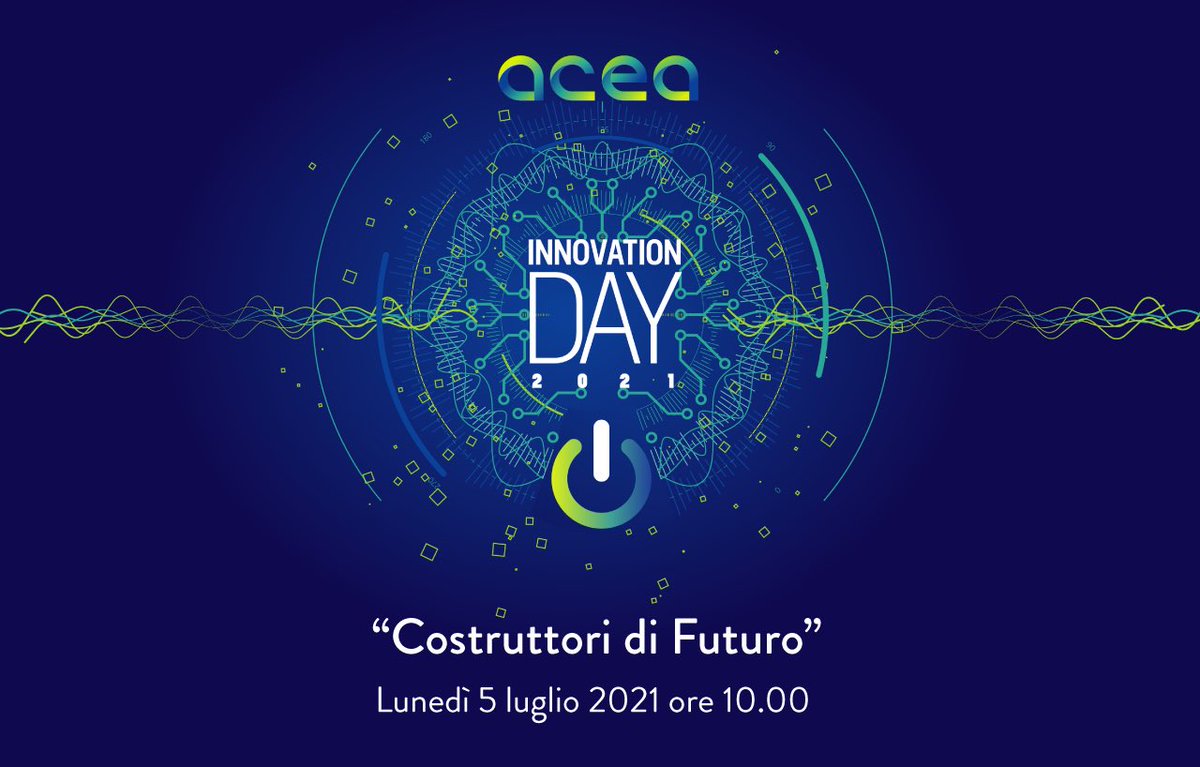 Lunedì 5 luglio seguitemi per #ACEAINNOVATIONDAY di <a href="/ACEAGRUPPO/">Acea Gruppo</a> l’evento live dedicato al mondo dell’innovazione e alle nuove frontiere dello sviluppo sostenibile. 

Ci si vede lunedì alle 10, info qua! gruppo.acea.it/media/eventi/2…