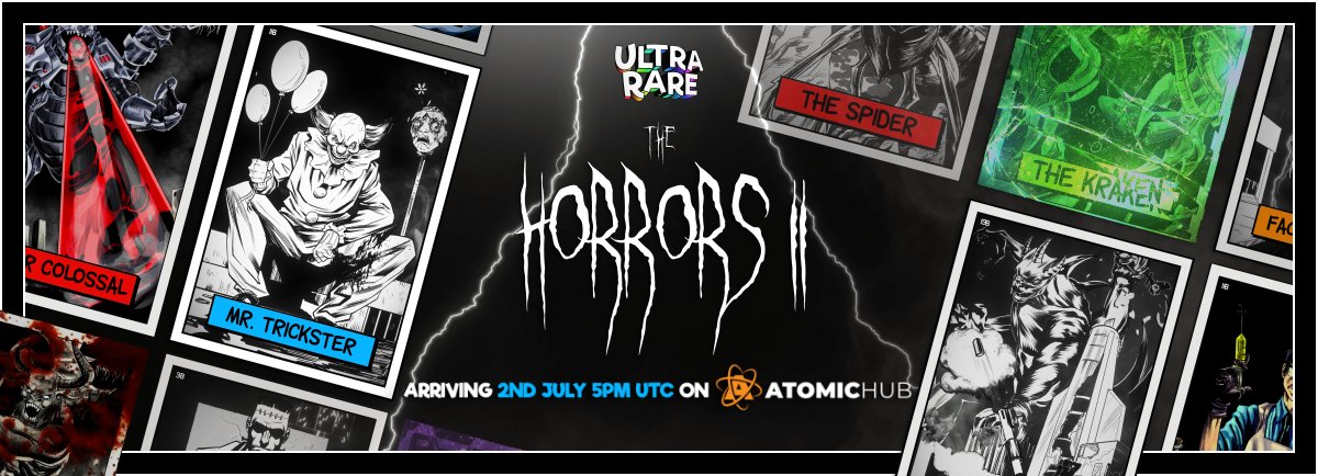 Burst_Of_Energy's tweet photo. HORRORS SERIES 2!!!!! LAUNCHING in under 3 hours!!!!

*WE HAVE SOME PACKS TOO AIRDROP TOO SOME LUCKY WINNNNNNERS*

Follow @Chewnold @UltraRareUK @Burst_Of_Energy 
fill out the form, i will pick winners live stream today three hours after sale!

https://t.co/vw4PJGYU1A https://t.co/aHLdh1Bq4s