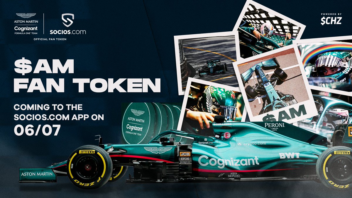 Boom! Launching Aston Martin F1 Fan Token Tuesday on @socios!
