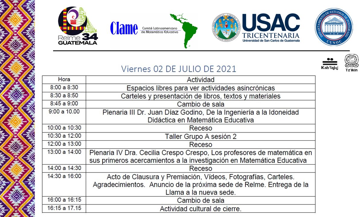 Relme34gt's tweet photo. Compartimos las actividades correspondientes al día de hoy https://t.co/5Dfgj5ez71