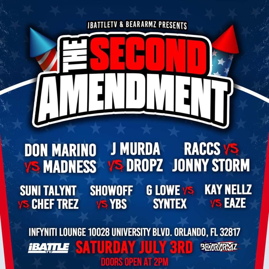 Pete Zapartee (@thelexxorcist) on Twitter photo July 3rd #SecondAmendment
Orlando, FLA!!
Live PPV & Next day VOD available on the iBattleTV app & tickets will be available at the door in the event they donβt sell out on EventBrite!
ONLINE PRESALE TICKET LINK BELOW ππ½ππ½ππ½ππ½ππ½ππ½ππ½ππ½
eventbrite.com/e/the-second-a⦠July 3rd #SecondAmendment
Orlando, FLA!!
Live PPV & Next day VOD available on the iBattleTV app & tickets will be available at the door in the event they donβt sell out on EventBrite!
ONLINE PRESALE TICKET LINK BELOW ππ½ππ½ππ½ππ½ππ½ππ½ππ½ππ½
eventbrite.com/e/the-second-aβ¦
