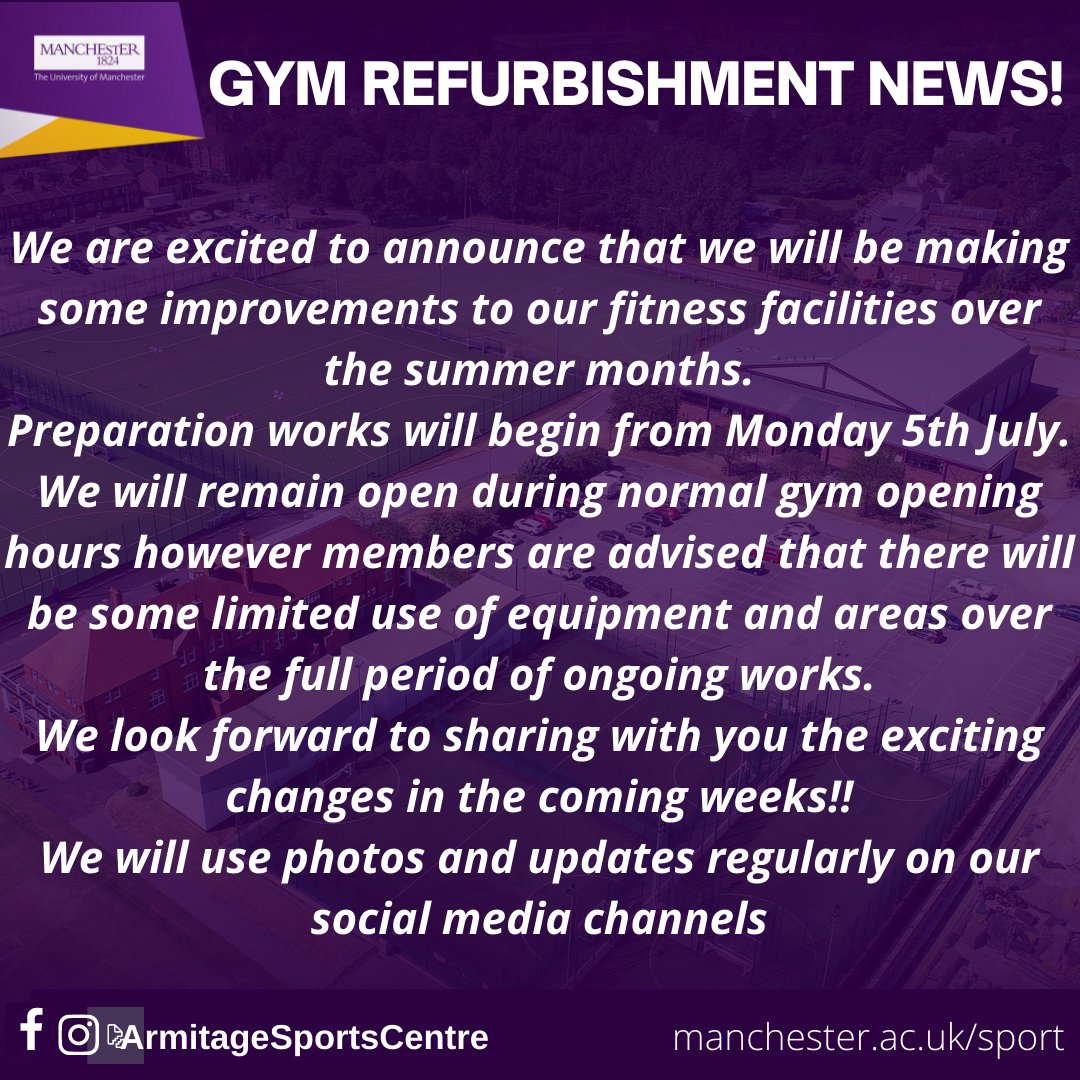 GYM REFURBISHMENT NEWS!!