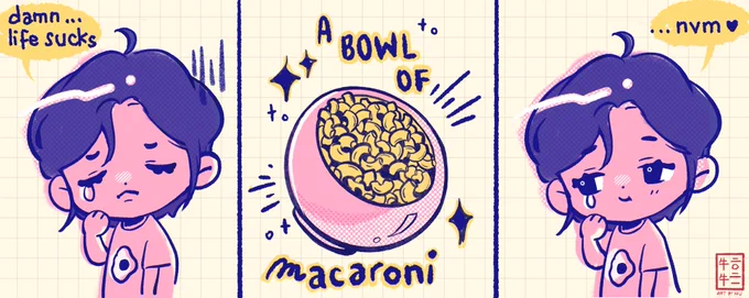 sorry i haven't been active i was stressed and depressed but it's okay cos i ate ✨💖💕 macaroni 💕💖✨ today 