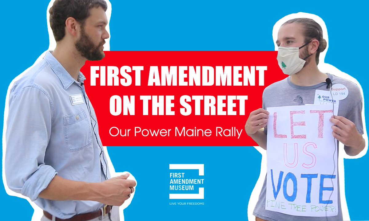 1stAmendmntMus's tweet image. Mainers rallied at the Maine State House on Tuesday, 6/30/2021 to support the vote on Bill LD 1708. We spoke to a few of them about the cause they were supporting, and how they use the First Amendment. Watch now - youtu.be/1VgnCUG25uY #OurPowerMaine #PineTreePower #LD1708 #CMP