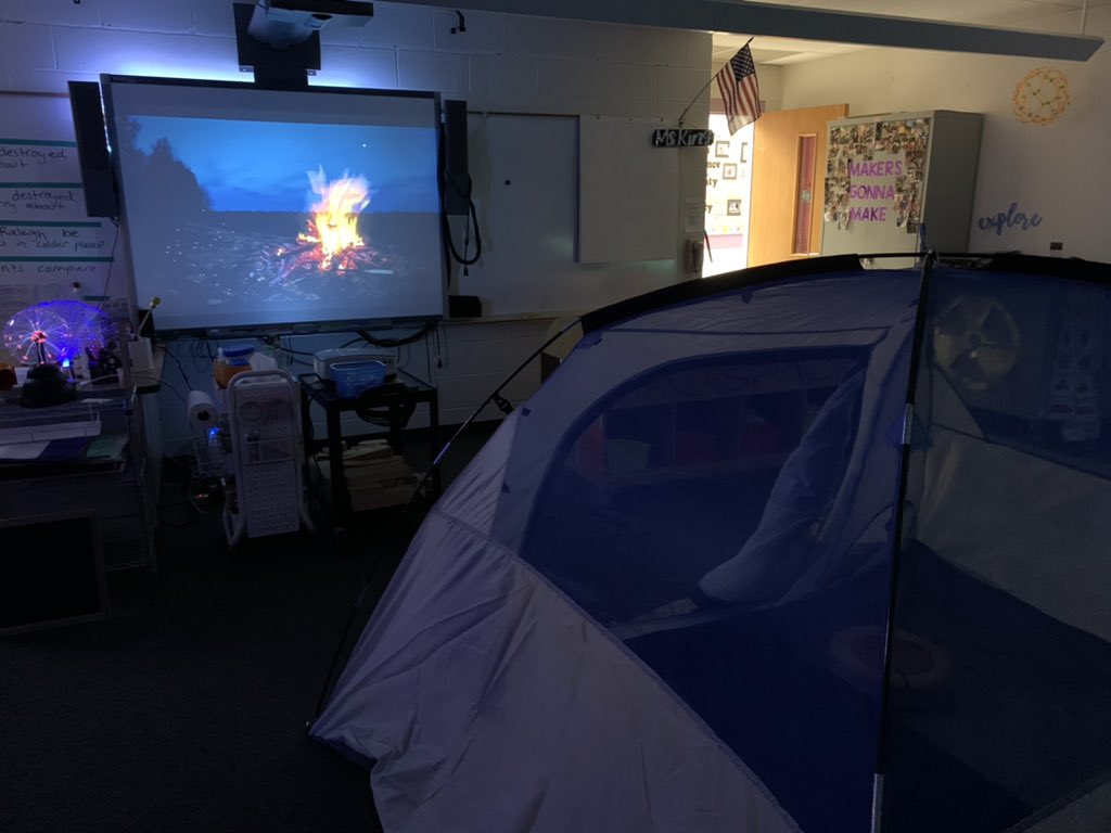 When you take #CampWCPSS a little too literally 🏕