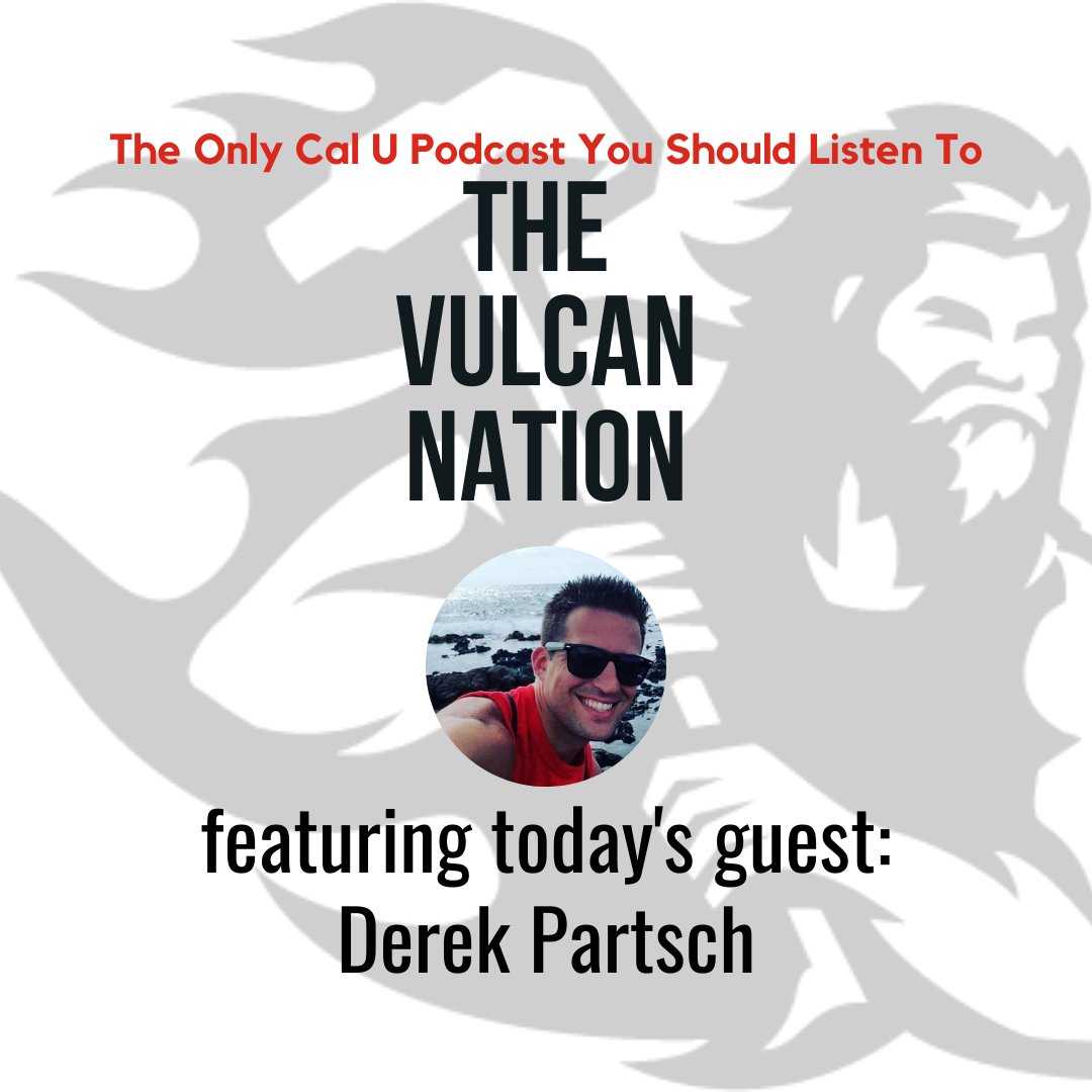 Our Season 3 finale of the Vulcan Nation features alum Derek Partsch &amp; his journey as entrepreneur &amp; sports business guru! Then, enjoy a safe and happy 4th of July with our Ultimate Cal U Playlist for all your party needs!

Listen: open.spotify.com/show/5VEONZpd9…
open.spotify.com/playlist/0ezNV…