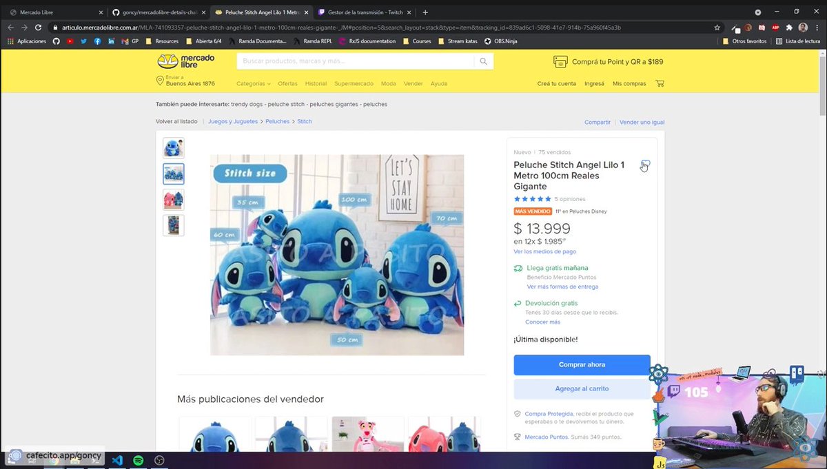 goncy's tweet photo. Si quieren practicar un poco de frontend este fin de semana, pueden probar de hacer el challenge de la página de detalle de @Mercadolibre, despues pueden aplicar para entrar a trabajar 🙌

Repositorio: https://t.co/ylxKh8FBBm
Video de youtube: https://t.co/mhQTCYoII2 https://t.co/nXsJYNbaJJ