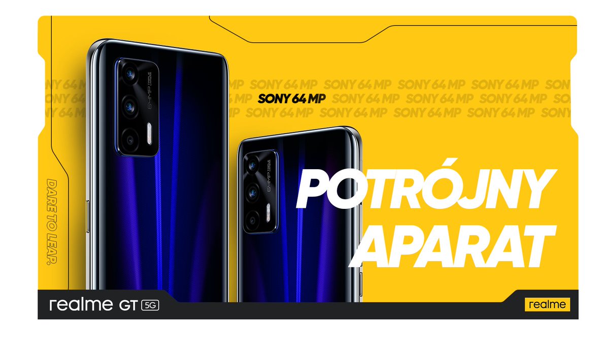 realmepolska's tweet photo. Każdy kadr może być perfekcyjny! 😎 Z trybem nocnym, ultraszerokim obiektywem 119° i głównym aparatem Sony 64 MP wzniesiesz swoje fotografie na wyższy poziom, a sam proces będzie łatwy i przyjemny. 📸 Sprawdź teraz 👇 https://t.co/53wXP4BVJy
#realmeGT #GTmode #FlagshipKiller2021 https://t.co/UUbbQUdWtb