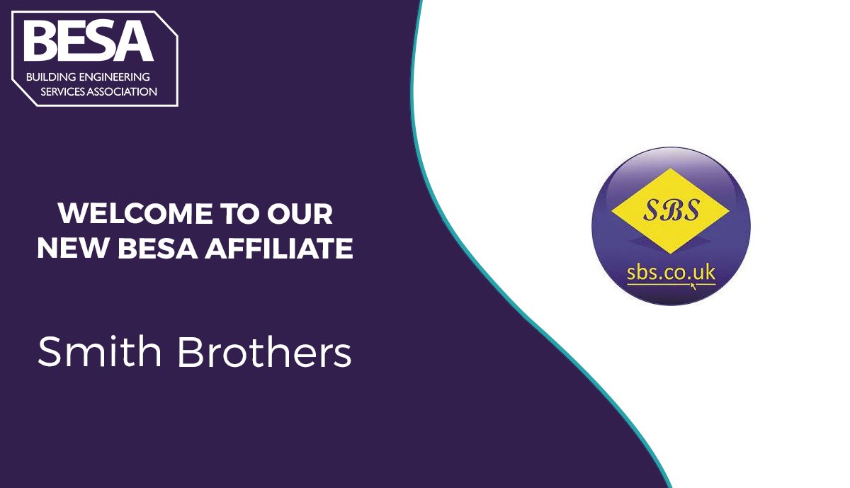 BESAGroup's tweet photo. We would like to wish a warm welcome to Smith Brothers who join us as an affiliate member. We look forward to working with you @SBS1897 👍👍👍
#welcome #fridayfeeling #HVAC #buildingengineeringservices https://t.co/uj2I1TU2jB