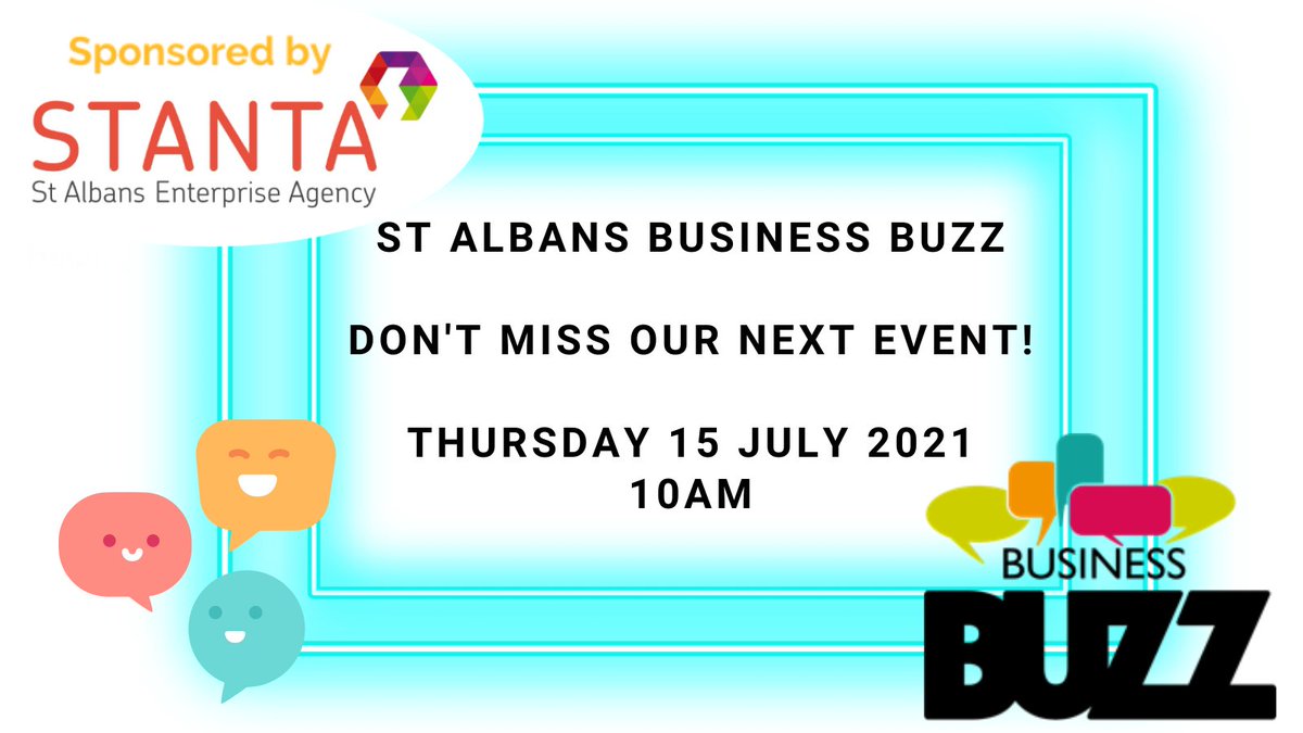 Come join us on Thursday, July 15th, 10am-12noon. Book here: tinyurl.com/579dybvj 
See you there! 
Thanks to STANTA for sponsoring us. If you need business support or premises in and around St Albans, check them out.
#networking #stalbans #stalbansbuzz #virtualnetworking