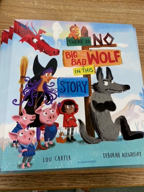 The Big Bad Wolf is late AGAIN and is ruining stories as he rushes through the forest to Grandma's house. Brilliant sequel by a brilliant duo @LouCarter240 <a href="/DebbieAllwright/">Deborah Allwright</a> #lovetoread #booksforkids #reading