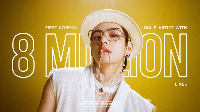 forbgtn's tweet photo. —Taehyung se convierte en el PRIMER y ÚNICO SOLISTA en tener 2 canciones en el #1 de iTunes en 100 países. Ademas es el primer Idol masculino 🇰🇷en lograr 8M de likes en ig 🥳

CONGRATULATIONS TAEHYUNG 
MOST POPULAR IDOL V
#RecordMakerTaehyung 
#8MHeartsforTae
@BTS_twt https://t.co/vjLUbmK0h4
