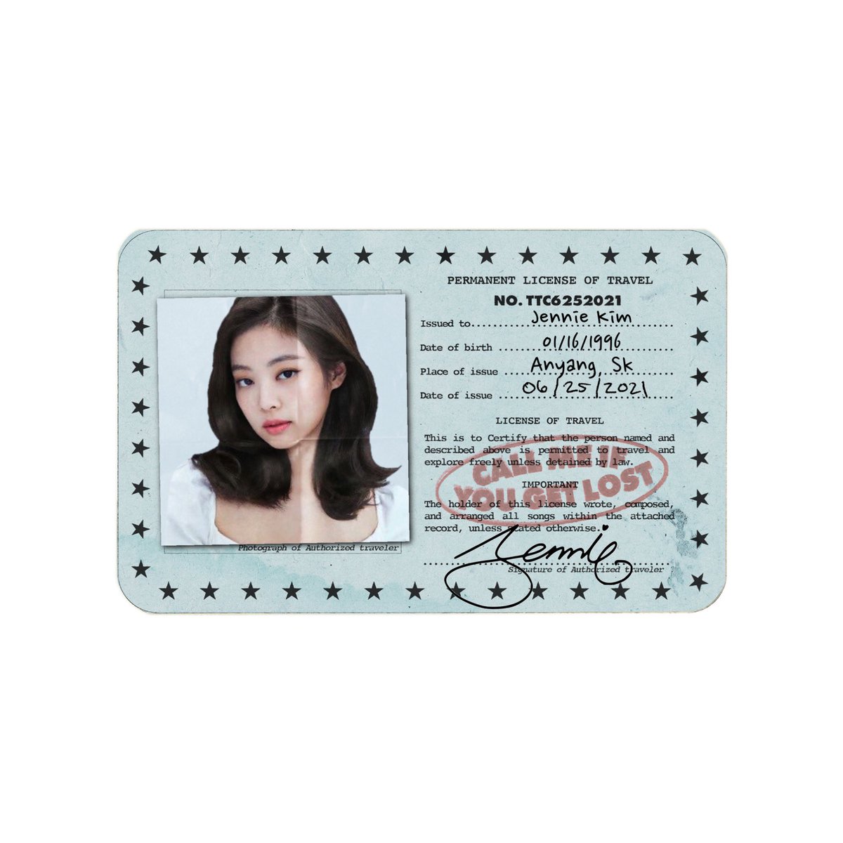 jnmcentric's tweet photo. jenmin's permanent license of travel https://t.co/G22tsSfxhO