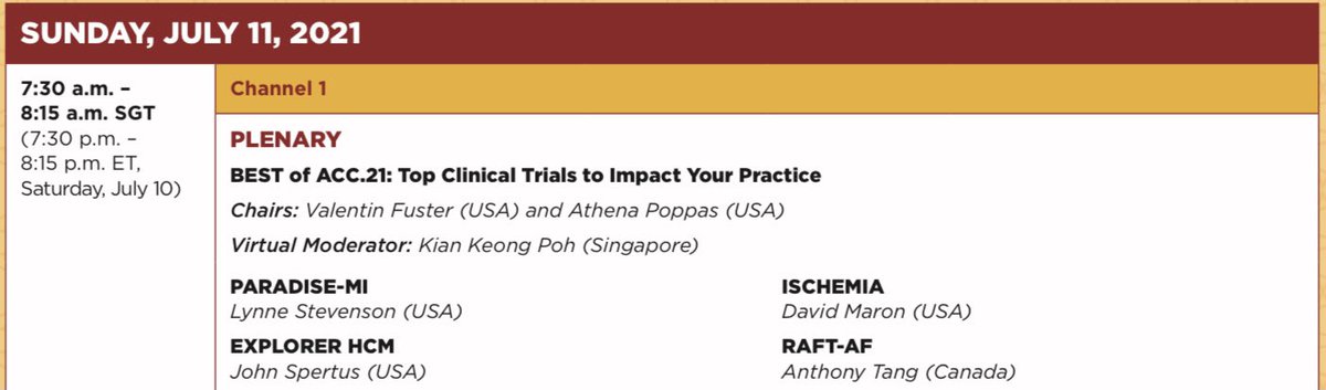 🚨 1 week to go!
Come join our plenary sessions &amp; more at #ACCAsia tog w SCS 32nd ASM from 9-11 July 2021

Details &amp; registration:
acc.org/asia2021

<a href="/ACCinTouch/">American College of Cardiology</a> 
<a href="/ACCmediacenter/">ACC Media Center</a> 
<a href="/thaiheartorg/">Thai Heart</a> <a href="/heartfoundation/">Heart Foundation</a> <a href="/inaheartperki/">Indonesian Heart Association PERKI</a> <a href="/PhilHeartAssoc/">Philippine Heart Association</a> @NationalHeart <a href="/jcva_official/">Japan Cardiovascular Association</a>