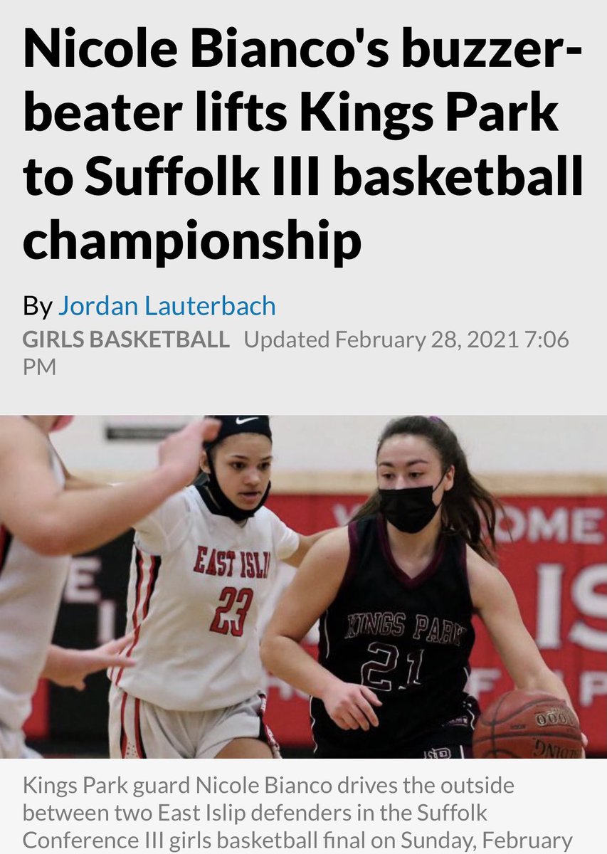 KPCSDAthletics's tweet photo. TOP 10 MOMENTS OF 2020-2021
#2  2/28/21  Girls Basketball wins County Championship!  Nicole Bianco hits game-winning shot. First girls basketball county title in school history. https://t.co/9OsbrhXbeV