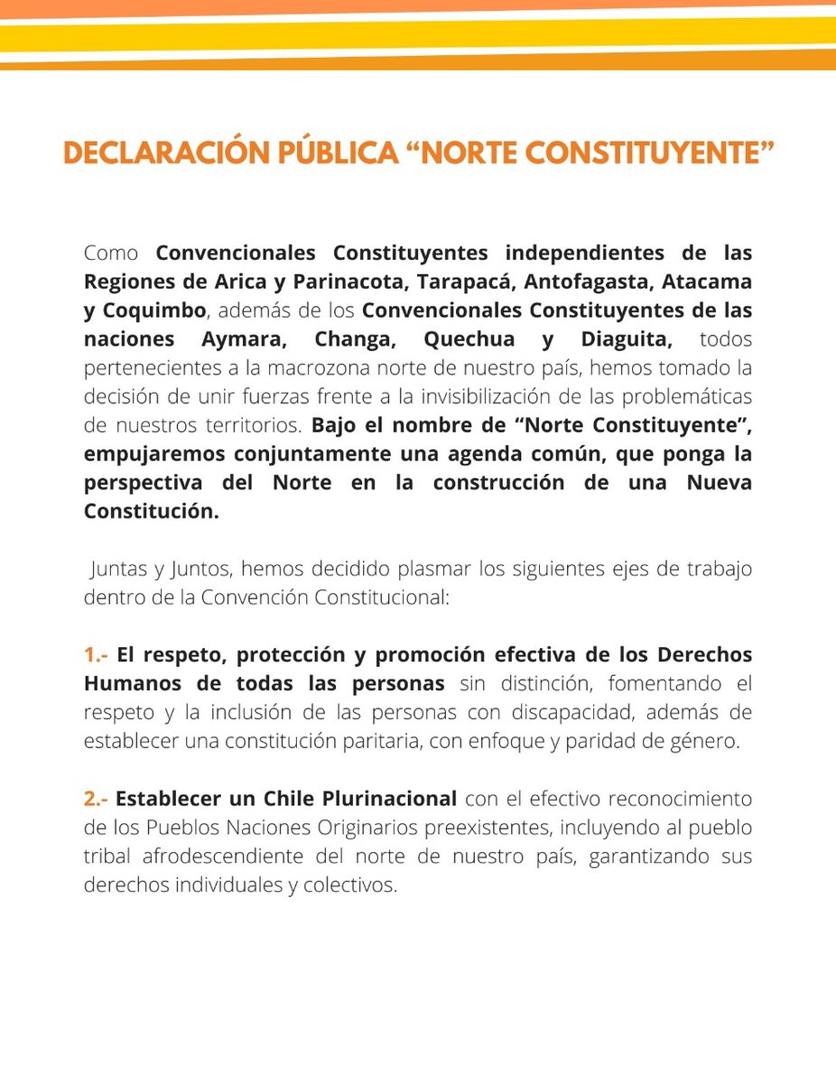 criordor's tweet photo. [NORTE CONSTITUYENTE] El norte nos une. Somos parte de una historia común en la cual se conjuga el mar, el desierto y el Altiplano 🌵☀️🦙🦩 Representamos los anhelos de las personas de los territorios del Norte de Chile. El norte no será invisible en la Nueva Constitución 👉 https://t.co/lSFVcdDr0U