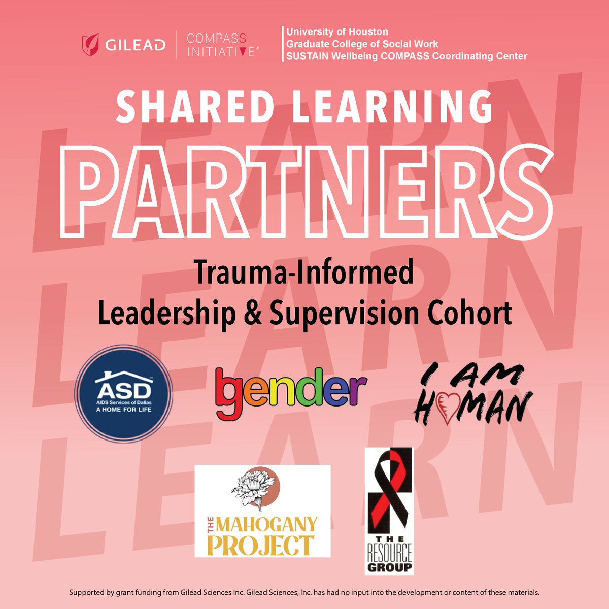 BeOurCOMPASS's tweet photo. Congratulations to our 2021 LEARN TILS cohort! Together they'll learn about trauma informed supervision and leadership strategies.
@genderbenders1, @IAmHuman2021, @TMPhtx, The Resource Group, @AIDSDallas
#TransformtheSouth #COMPASSInitiative https://t.co/knZ31bZfEj
