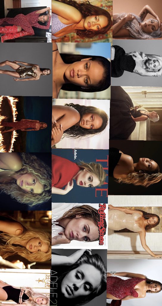 honestmind8's tweet photo. Par ce que sans elles le monde ne serait pas pareil ❤️#arianagrande #beyonce #ladygaga #rihanna #dualipa #CelineDion #BritneySpears #NickiMinaj #SelenaGomez #TaylorSwift #CardiB #KatyPerry #beberexha #zaralarson #dojacat #Adele #shakia #MileyCyrus https://t.co/Y28UxrJrrQ