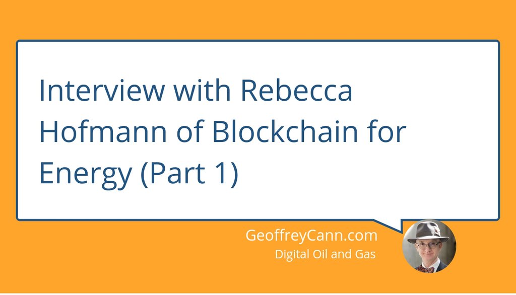 geoffreycann's tweet photo. Catch up on a recent podcast: Interview with Rebecca Hofmann of Blockchain for Energy (Part 1).
We look at blockchain solutions in this episode, and how Blockchain for Energy got started.
👉 https://t.co/kl8dXVIYHb
#Blockchain #BlockchainForEnergy #OilandGas #LearnLeadLeverage https://t.co/8EiKOXymy4
