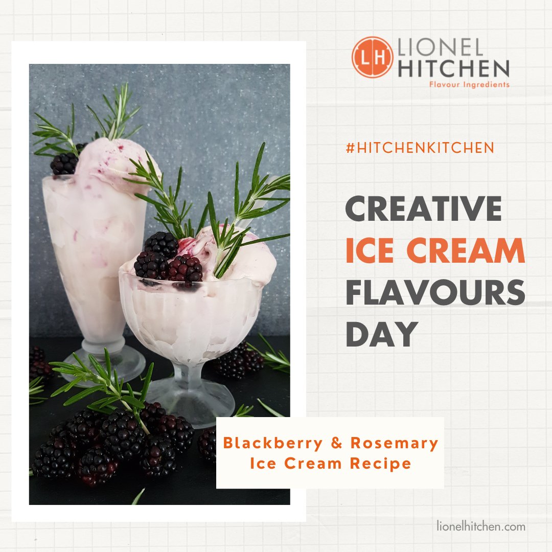 lionelhitchen's tweet photo. Yesterday was 'Creative Ice Cream Flavours Day'. To celebrate we thought we’d share one of our recipes using our #naturalflavours, developed by our Creative Solutions team in the #HitchenKitchen. Check out our LinkedIn to find our Blackberry & Rosemary #IceCream #recipe! https://t.co/V91sAjugbL