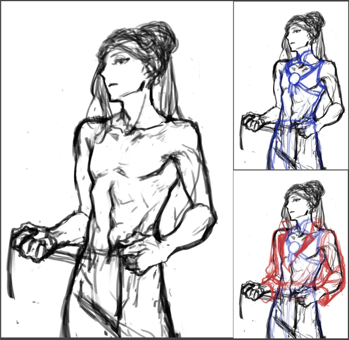 🎆ジャミのインナー妄想ラフ描き 