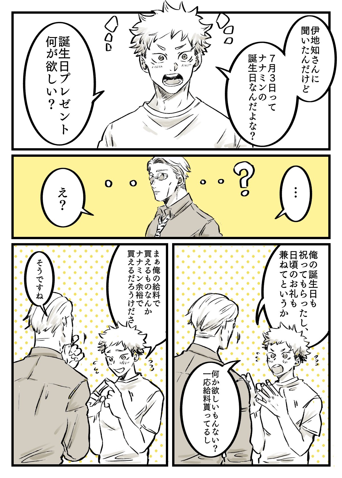 さんぷー 誕生日おめでとう7 ミ 七虎でお祝い T Co O7ps322udj Twitter