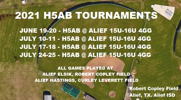 JULY 10-11 SAT-SUN
H5AB 15U-16U @ ALIEF
ROUND ROBIN
4GG - $550
Sign up today hometeamsonline.com/teams/default.…

LIMITED SPACE AVAILABLE