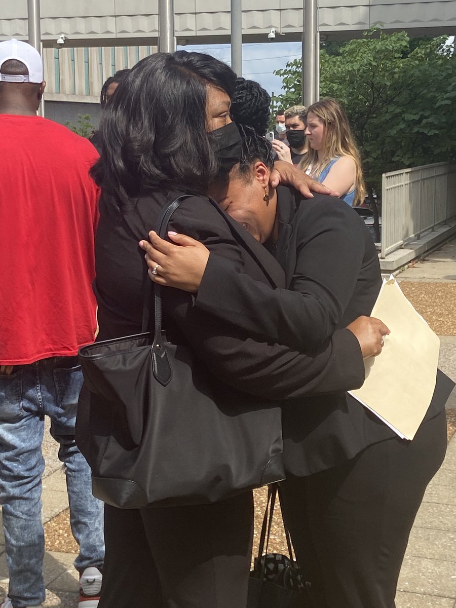 Emotions run high as family members and friends of Daniel Hambrick weep outside the courthouse. <a href="/WKRN/">WKRN News 2</a> #Nashville #news