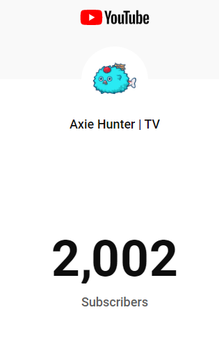 HunterTV_'s tweet photo. I don't even know what I did to deserve this :D

2,000 subs on YOUTUBE! :D

If I can thank @DynamiteAxie every day, I would! 

Thank you for opening Lunacia for me <3

@AxieTrapQueen @MrAxiee @AxieInfinity @Jihoz_Axie @EarningsIsland @DamnitEdward @SoMean28 @Horus1UP @bestaxies https://t.co/7RSeba0Gak