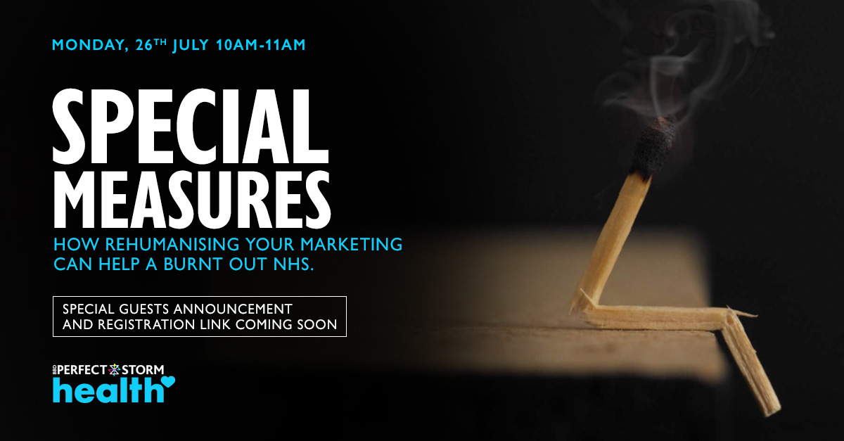 bbdperfectstorm's tweet photo. Looking to support and partner with #NHS customers? Discover how rehumanising your marketing will help you care (and convert). Our latest webinar is only a few weeks away. Stay tuned for registration details. 
#psdoes #bbdperfectstorm Image: Sebastian Sørensen https://t.co/MxZEHqHsRr