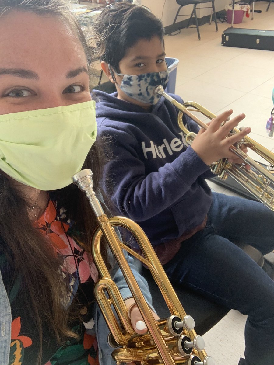 To be a great teacher, you’ve got to be an even better learner! Ms. Teixeira tried the trumpet today! The trumpet section is growing! <a href="/kmwever/">KathyLee Wever</a> <a href="/MPEScougars/">Manassas Park Elementary School</a>