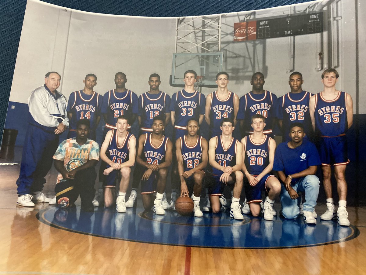 bhsrunninrebels's tweet photo. We lost a great man last night with Coach Jerry Vaughn’s passing. Coach Vaughn was our Runnin Rebels head coach for 10 seasons at Byrnes and he made a huge impact on all of us!! He was super competitive, quick witted, kind, and the ultimate “players” coach👊🏼. This was our 92-93 https://t.co/Af1Lf6DZ33