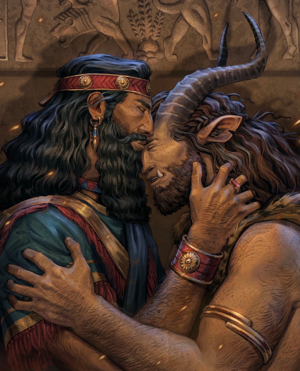 Enkidu And Gilgamesh Fight