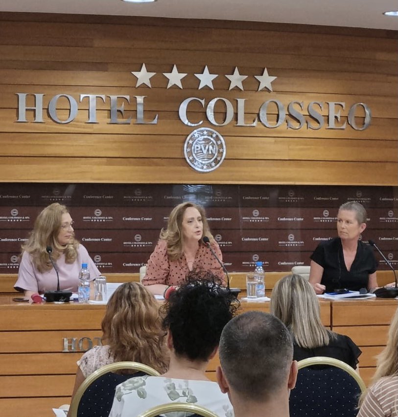 BurcherPA's tweet photo. Participated today at the important conference in Shkoder on Work with perpetrators - challenging gender based violence. Kudos to Gruaja tek Gruaja and Counseling line in Tirana and staff at Counseling Line for Boys and Men in Shkodra and Tirana. @SwedeninAL @AWENetwork @GGruaja https://t.co/5h6AyYBLvv