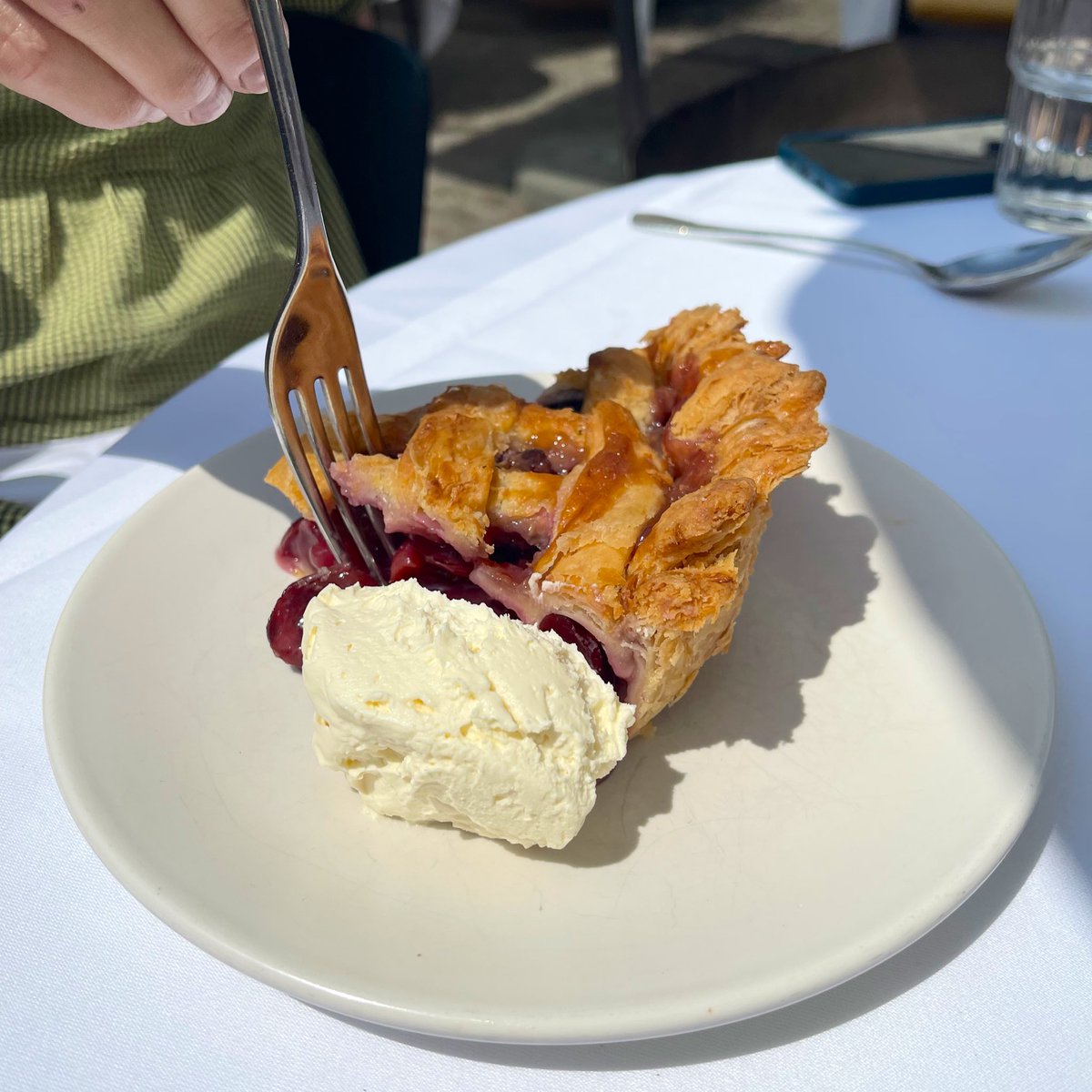 First pie is the last pie…made with Kentish cherries from The Goods Shed, come grab one over the weekend in the shop/restaurant #Joy