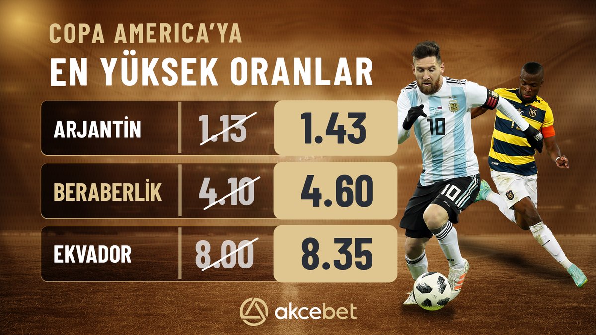 Copa America'ya En YÜKSEK Oranlar için 👇
heylink.me/Akcebet/