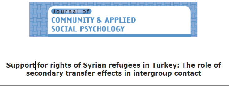 Fantastic news to start the w-end. Team member <a href="/halime_unver/">Halime Unver-Aba</a>'s paper with <a href="/HuseyinC1/">Huseyin Cakal</a> and @lindatropp has just been accepted for publication at the Journal of Community and Applied Social Psychology