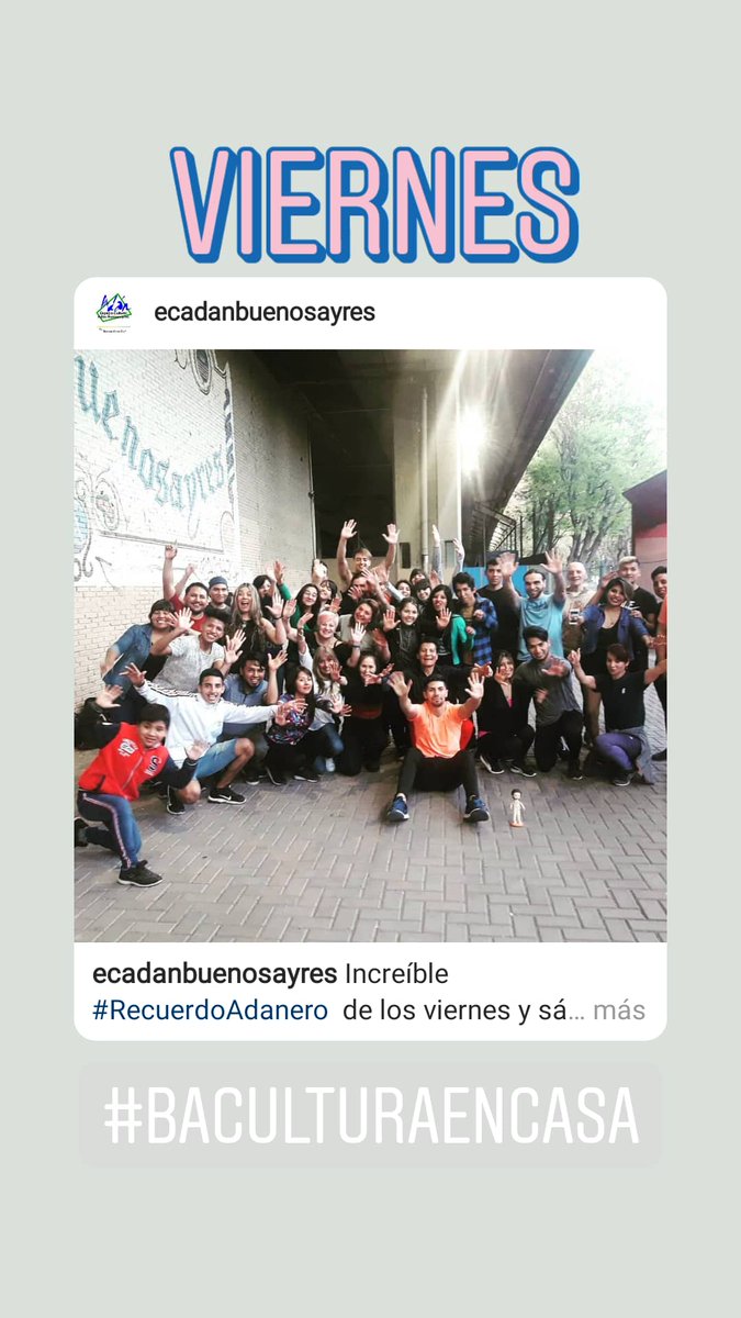 CC_Adan's tweet photo. Increíble #RecuerdoAdanero  de los viernes y sábados de Salsa/Bachata con el profe @jorgeprodancer 🕺
👉 Continuamos con estas disciplinas de forma #online 💻
#BACulturaenCasa #CEC https://t.co/nVka3wNCA5